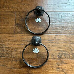 Bathroom Towel holders oil rubbed broze (2)